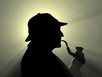 Picture profile investigator smoking pipe